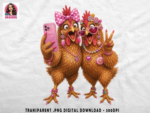 Download Chicken Besties Selfie | Cute PNGChicken - Chicken Collection
