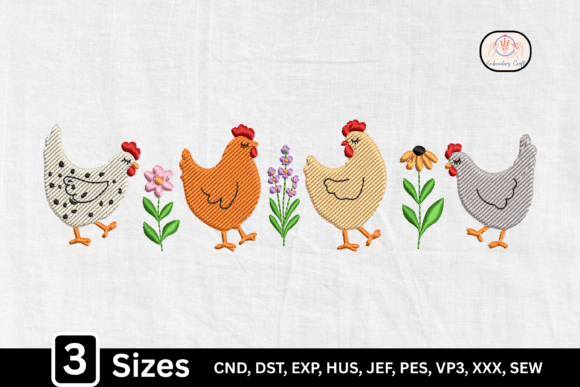 Download Farm Hen Floral Chicken - Chicken Collection