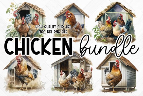 Download Watercolor Chicken Clipart Bundle - Chicken Collection