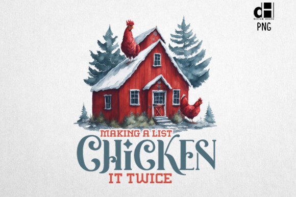 Download Vintage Christmas Farm Chicken PNG - Chicken Collection