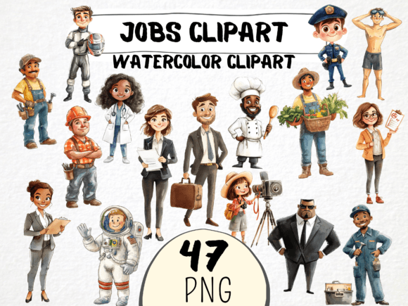 Download Watercolor Jobs Clipart 47 Png - Jobs clipart Collection