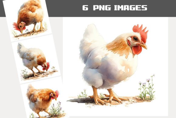 Download Chicken Clipart Bundle Watercolor - Chicken Collection