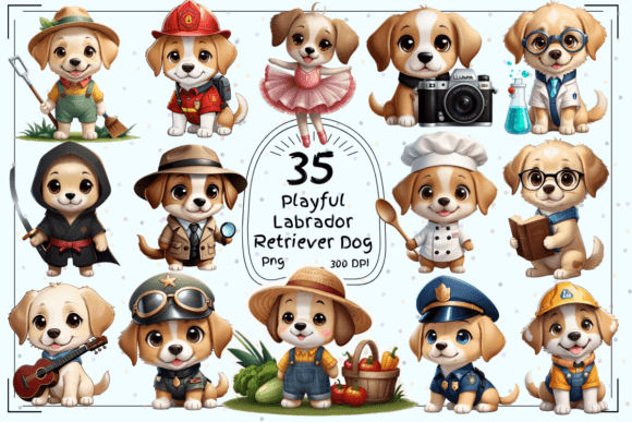 Download Cute Labrador Retriever Jobs Clipart - Jobs clipart Collection