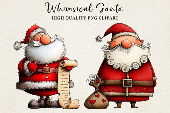 Download Whimsical Santa Clipart | Cute Christmas - Cute christmas Collection