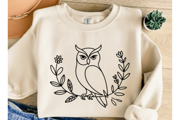Download Floral Owl Line Art PNG - Premium Resources