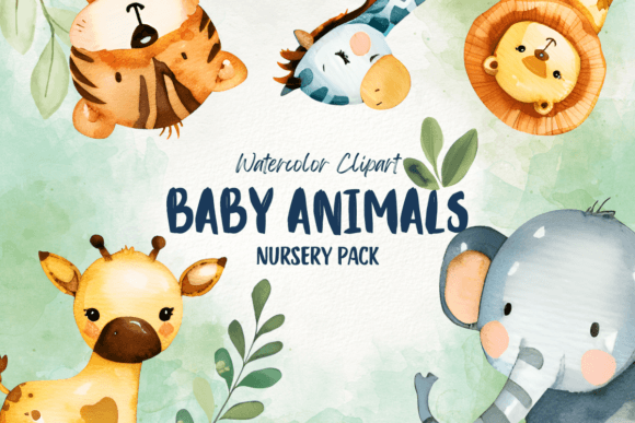 Download Baby Animals Watercolor Nursery Clipart - Watercolor nursery clipart Collection