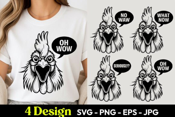 Download Chicken Wow Expression SVG PNG - Chicken Collection