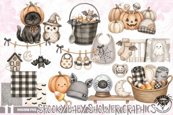 Download Spooky Baby Shower Graphics PNG - Baby shower graphics Collection