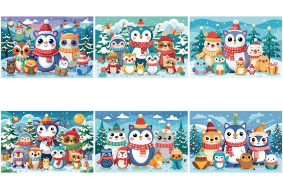 Download Cute Christmas Animals Set - Cute christmas Collection