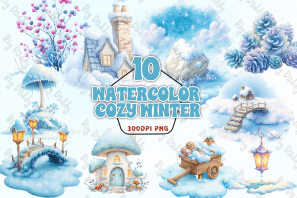 Download Watercolor Cozy Winter PNG - Cozy winter png Collection