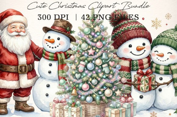 Download Cute Christmas Clipart Bundle - Cute christmas Collection