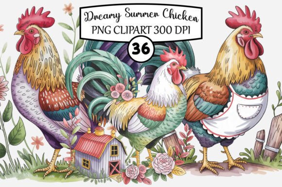 Download Dreamy Summer Chicken Barn Clipart - Chicken Collection