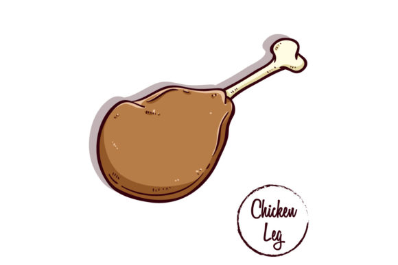 Download Tasty Chicken Leg Illustration - Chicken Collection