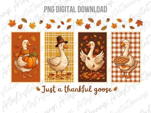 Download Thankful Goose Thanksgiving Fall PNG - Fall png Collection